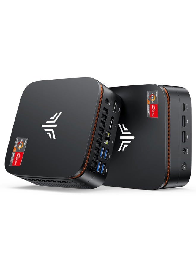 KAMRUI Mini Gaming PC, Hyper H1 11 Pro AMD Ryzen 7 6800H (8C/16T,up to 4.7GHz) Mini PC, 32GB DDR5 4800MHz 512GB SSD,Mini Desktop Computers Radeon 680M Triple 4K Display/2.5G LAN/WiFi6/BT5.2 Black - Image 1