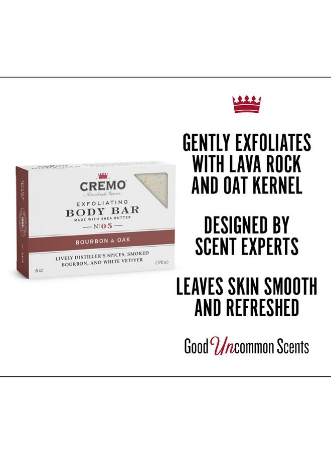 Cremo Bourbon & Oak Exfoliating Body Bars (3-Pack) - A Sophisticated Blend of Distiller’s Spice, Fine Bourbon and White Oak - Image 3