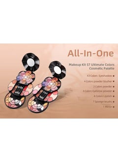 Miss Rose Miss Rose Multifunctional Makeup Treasure Chest(39 Eyeshadow+6 Blush+4 Powder Cookie+3 Lipstick+2 Sequin Balm+1  - Image 3