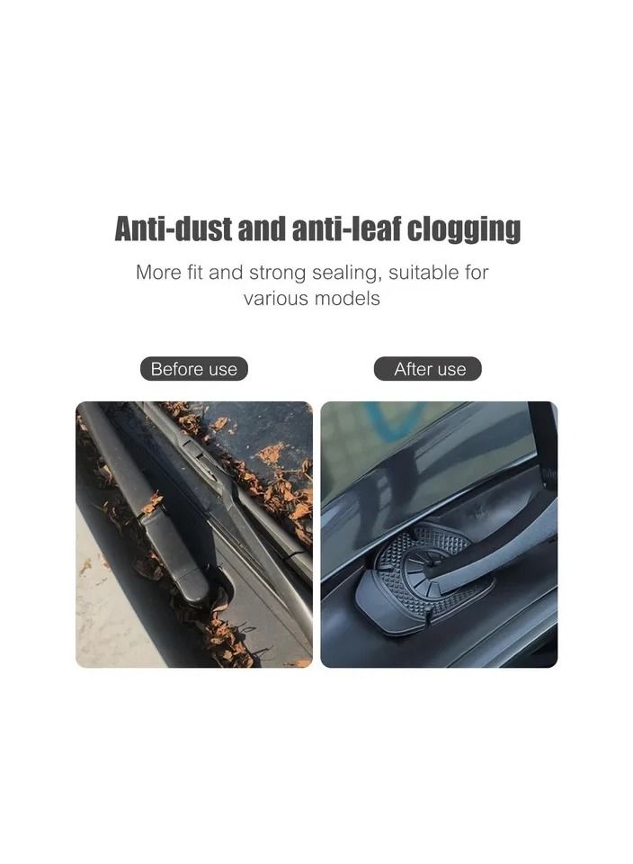 Generic 1-Pair Car Windshield Wiper Hole Protective Cover,Wiper Bottom Dustproof Sleeve Protection,Leaves Debris Prevention Cover  - Image 2