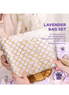spa luxetique Spa Luxetique Lavender Spa Gift Baskets for Women, Luxurious 15pc Gift Baskets with Spa Tote Bag, Best Gift Sets for Women ,Luxury Home Spa Gift Set with Soap, Shampoo Bar, Body Scrub, Dry Hair Cap.  - Image 5