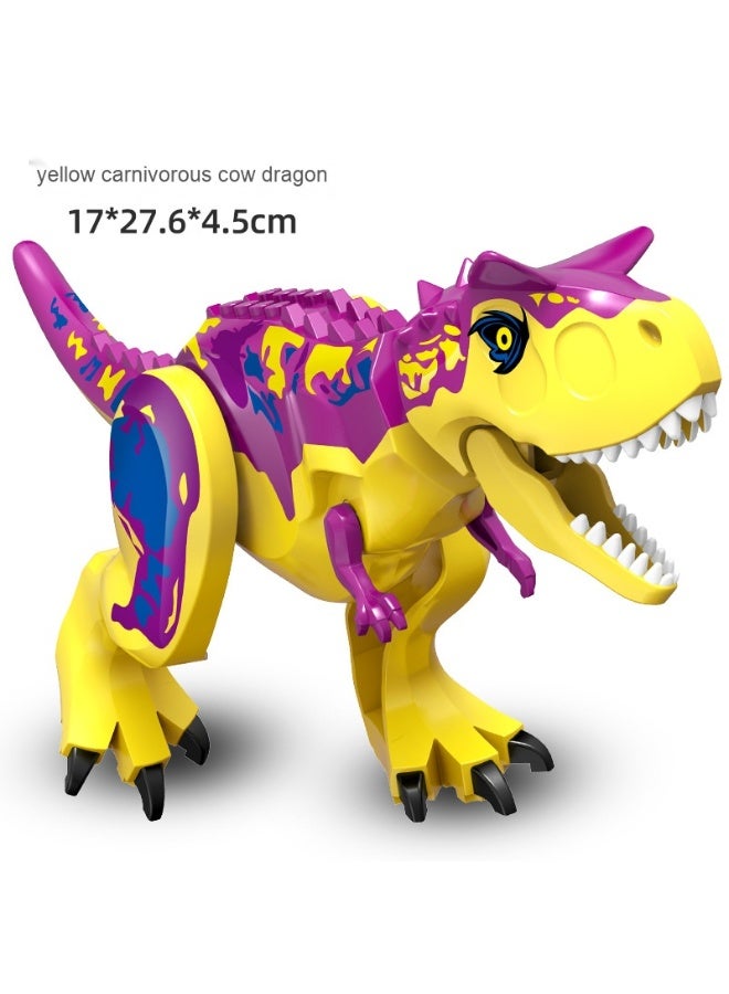 NIBEMINENT Jurassic Dinosaur Building Blocks - Tyrannosaurus, Brachiosaurus, Ankylosaurus, and Spinosaurus Crystal Assembly Kit