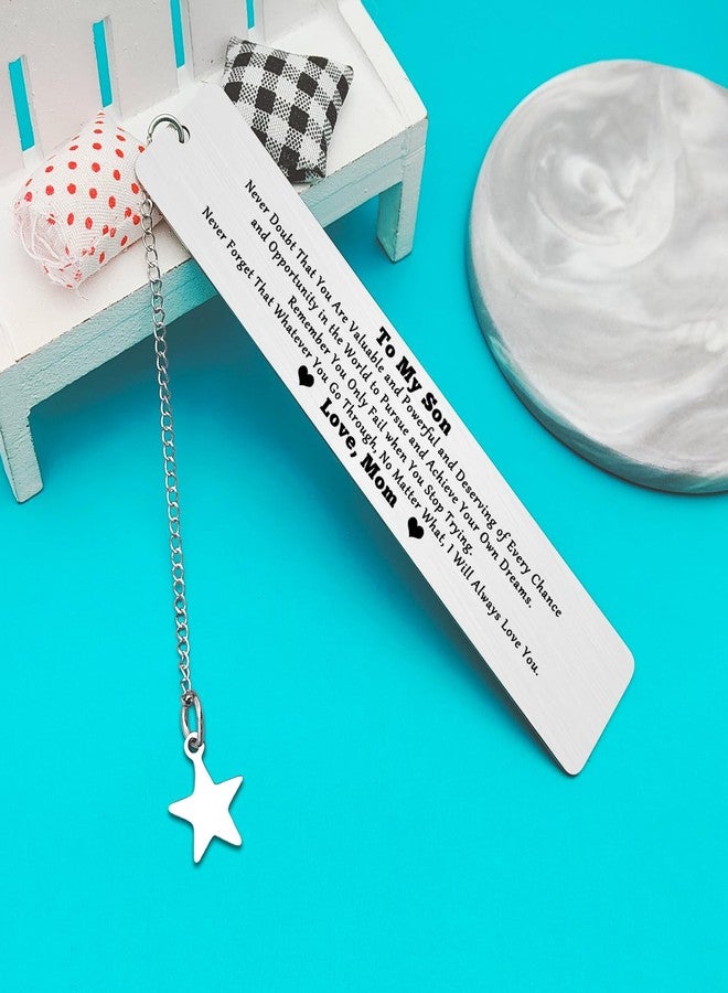Xiahuyu to My Son Gifts from Mom Bookmark Gift for Son Birthday Christmas Graduation Gifts for Son Encouragement Gifts Inspirational Gifts for Son Teen Boys Adult Son Back to School Gift - Image 5