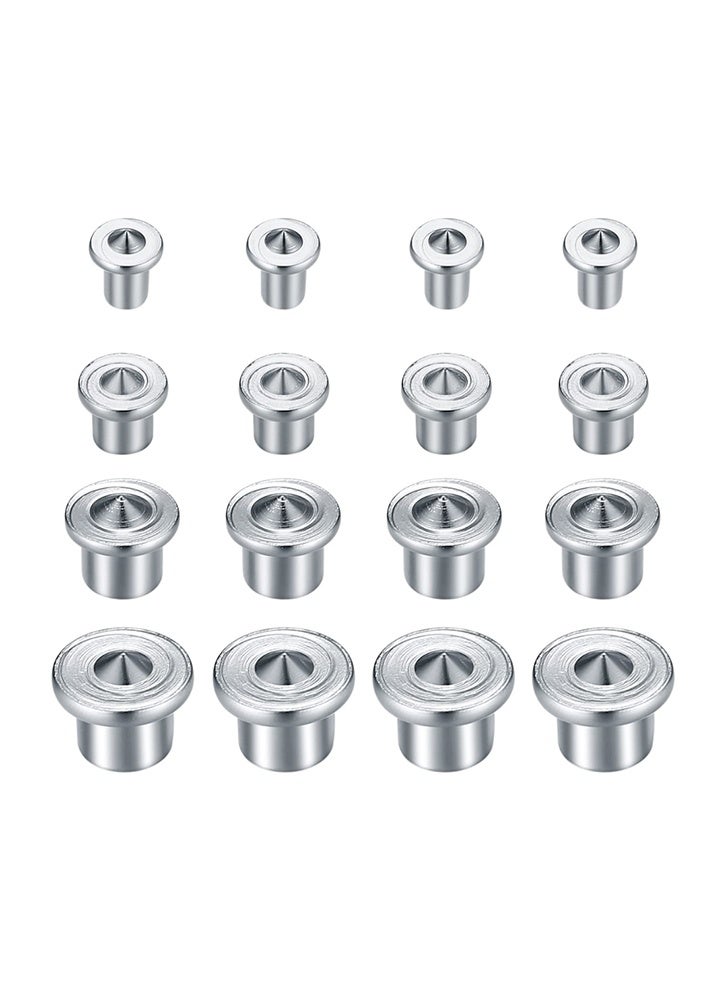 GNAFOTU 16 Pcs Dowel Centre Point Set,Stainless Steel Dowel Center Transfer Plugs,for Accurate Drilling - 6/8/10/12mm - Image 1
