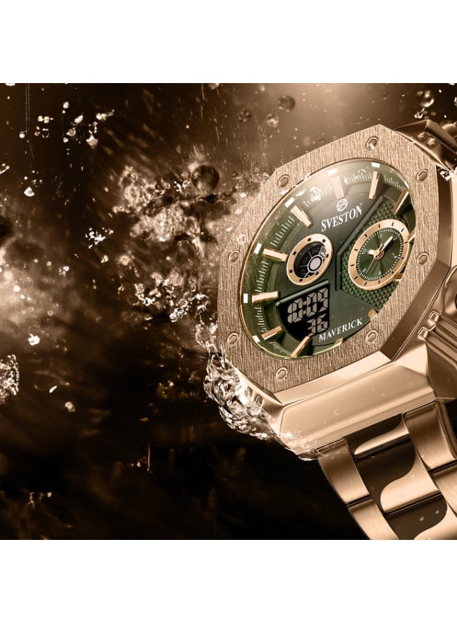 Sveston Maverick a stylish stainless steel watch for men featuring a 38mm dial and designed for those who appreciate luxury - Image 2