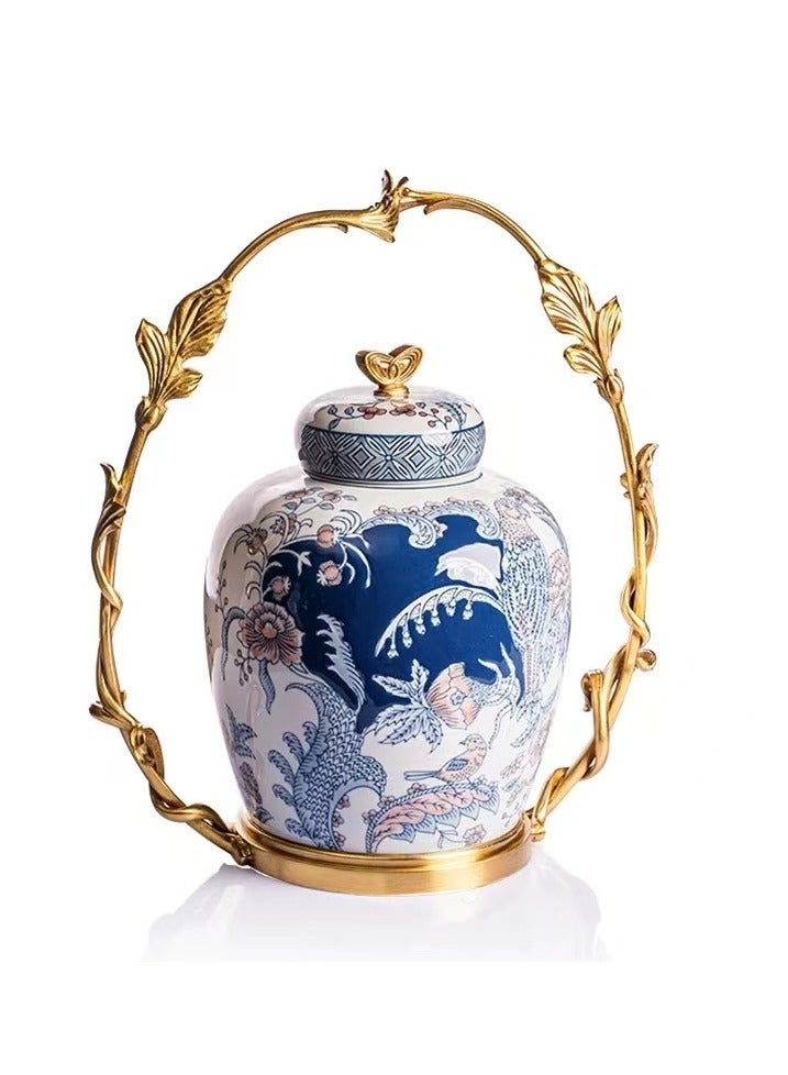 China Made Gold Leaf with China Qinghua Porcelain storage cabinet - Image 2