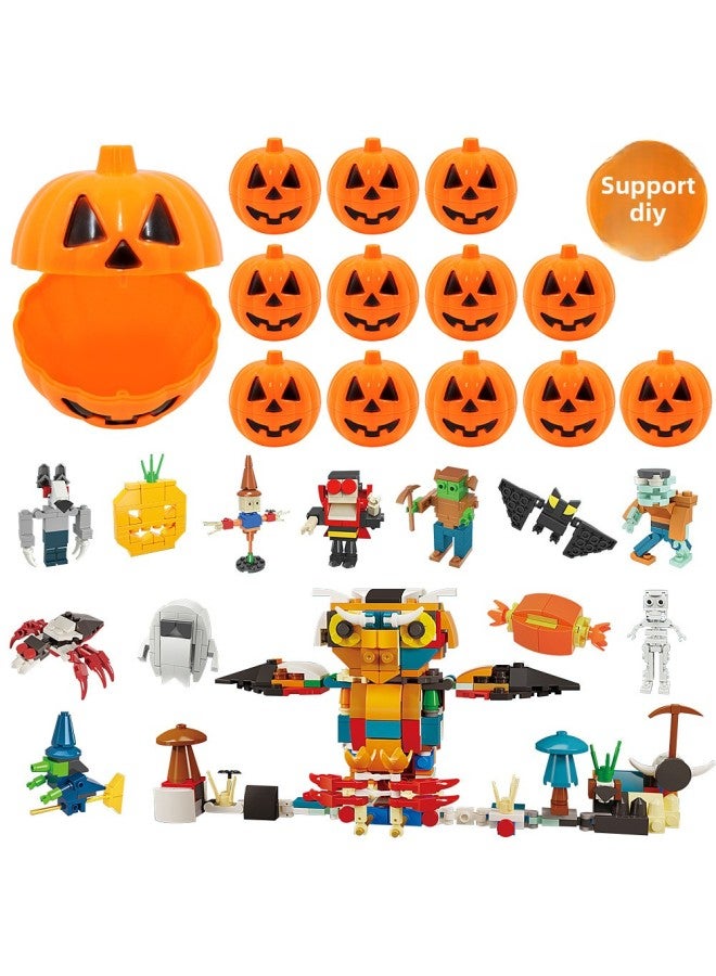 Cross Border Halloween Party Classroom Exchange Gift Spider Pumpkin Tricky Children Halloween Toy Suit-Color:Pumpkin Bucket Toy Set - Image 4