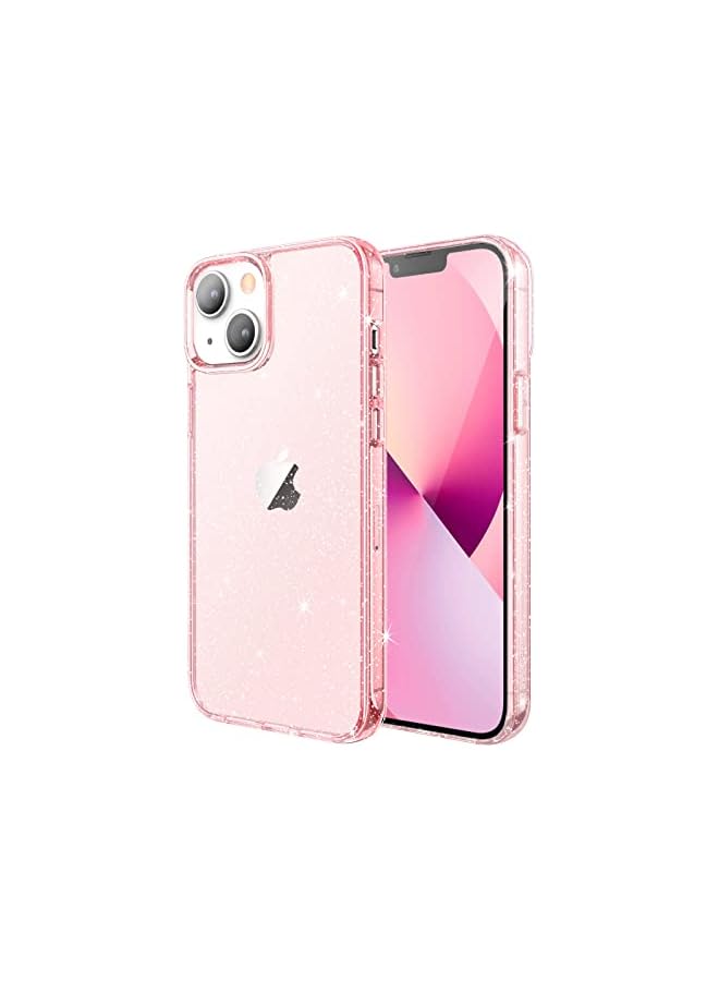 جي تيك حافظة JETech لامعة لهاتف iPhone 13 مقاس 6.1 بوصة، غطاء ممتص للصدمات مضاد للصدمات، لطيف لامع للنساء والفتيات (وردي) - Image 1