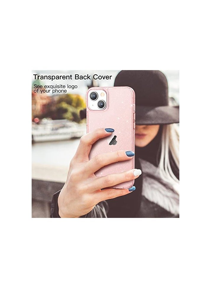 جي تيك حافظة JETech لامعة لهاتف iPhone 13 مقاس 6.1 بوصة، غطاء ممتص للصدمات مضاد للصدمات، لطيف لامع للنساء والفتيات (وردي) - Image 2