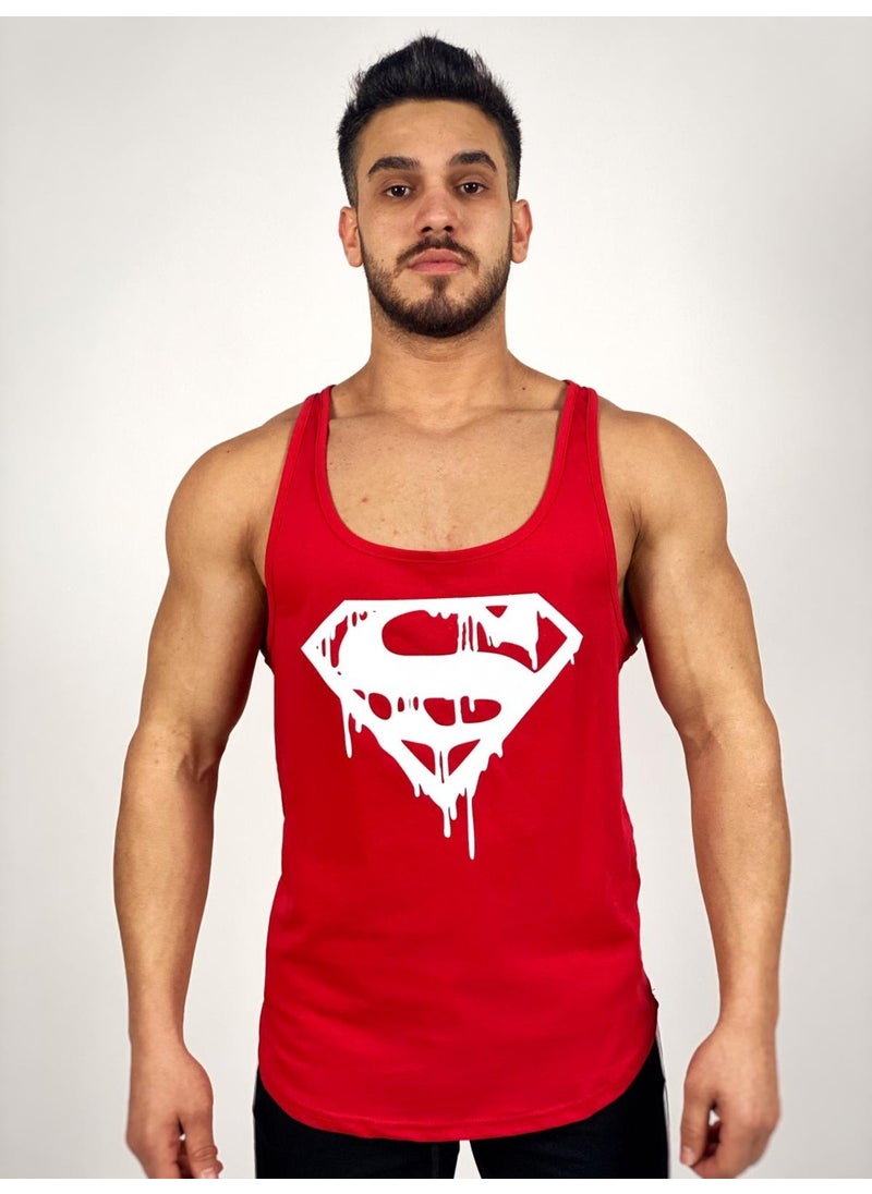 Black İstanbul - Superman Printed Fitness Tank Top - Image 1