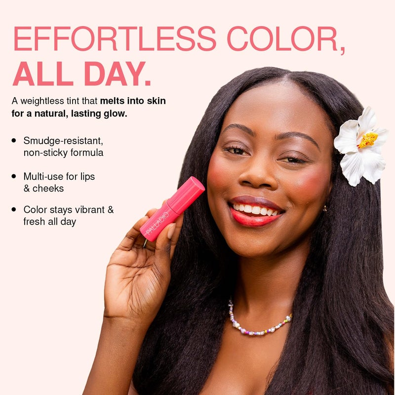 PALLADIO تلوين جلي بالاديو، صبغة سائلة للخدود والشفتين، صبغة شفاه ملونة زاهية، خفيفة الوزن وغير لزجة ومقاومة للنقل، مكياج بلمسة طبيعية، واينبيري - Image 4
