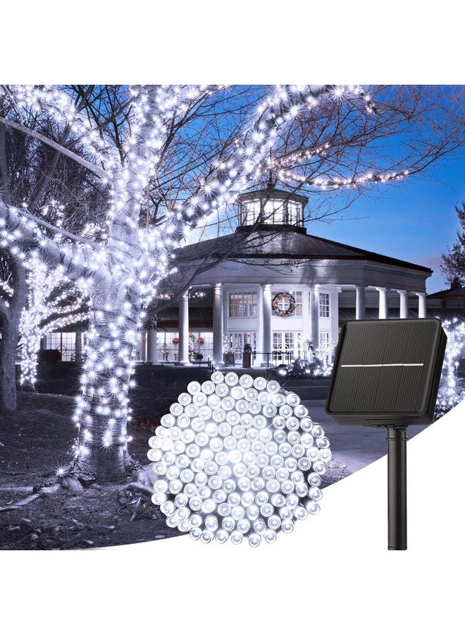 Minetom Solar String Lights Outdoor - 40FT 100 LED String Lights Solar Powered with 8 Lighting Modes, Waterproof Patio Lights, Outdoor Solar Lights for Outside Tree Garden Balcony Gazebo, Pure White - Image 1