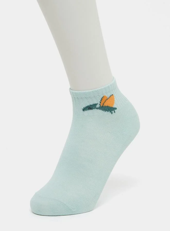 Styli Set of 5 - Graphic Print Ankle Socks