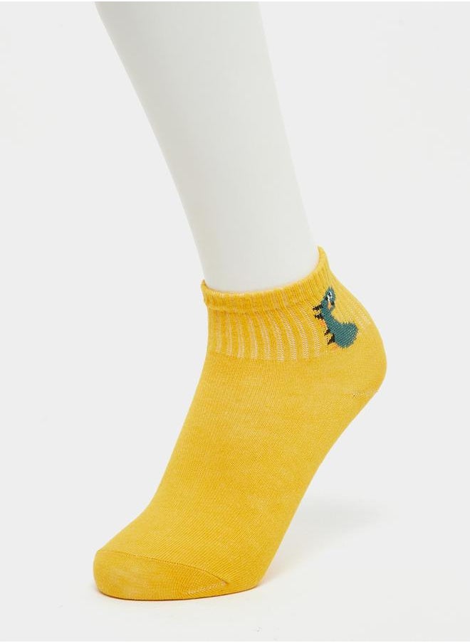 Styli Set of 5 - Graphic Print Ankle Socks  - Image 4