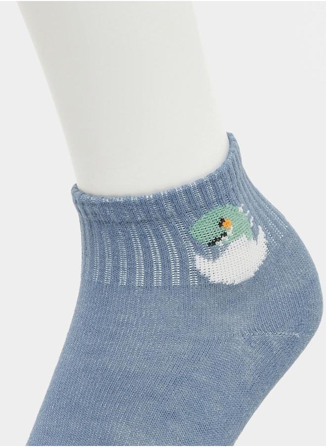 Styli Set of 5 - Graphic Print Ankle Socks  - Image 3