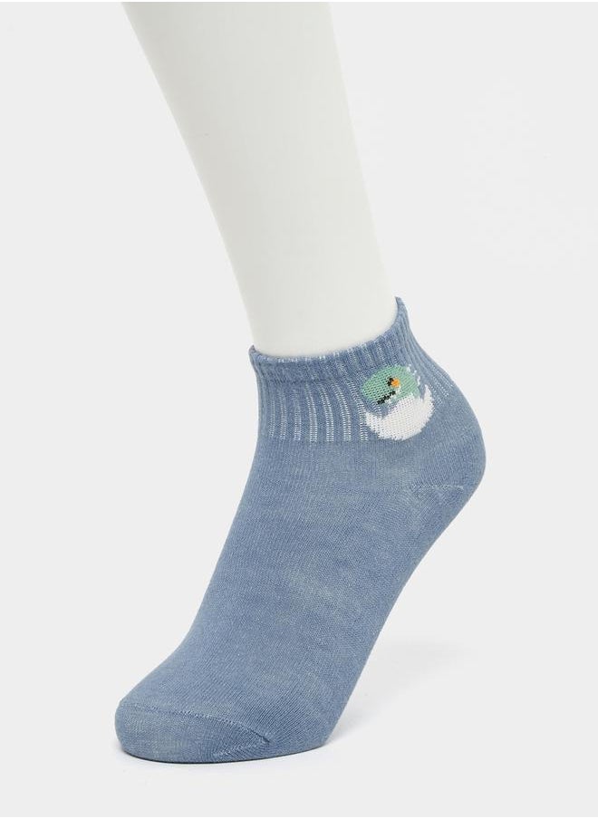 Styli Set of 5 - Graphic Print Ankle Socks  - Image 2