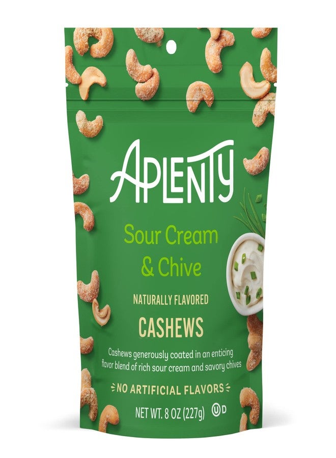 Aplenty Amazon Brand - Aplenty, Sour Cream and Chive Cashews, 8 oz - Image 1