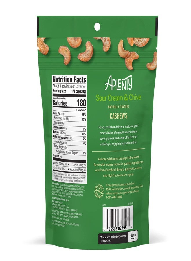 Aplenty Amazon Brand - Aplenty, Sour Cream and Chive Cashews, 8 oz - Image 2