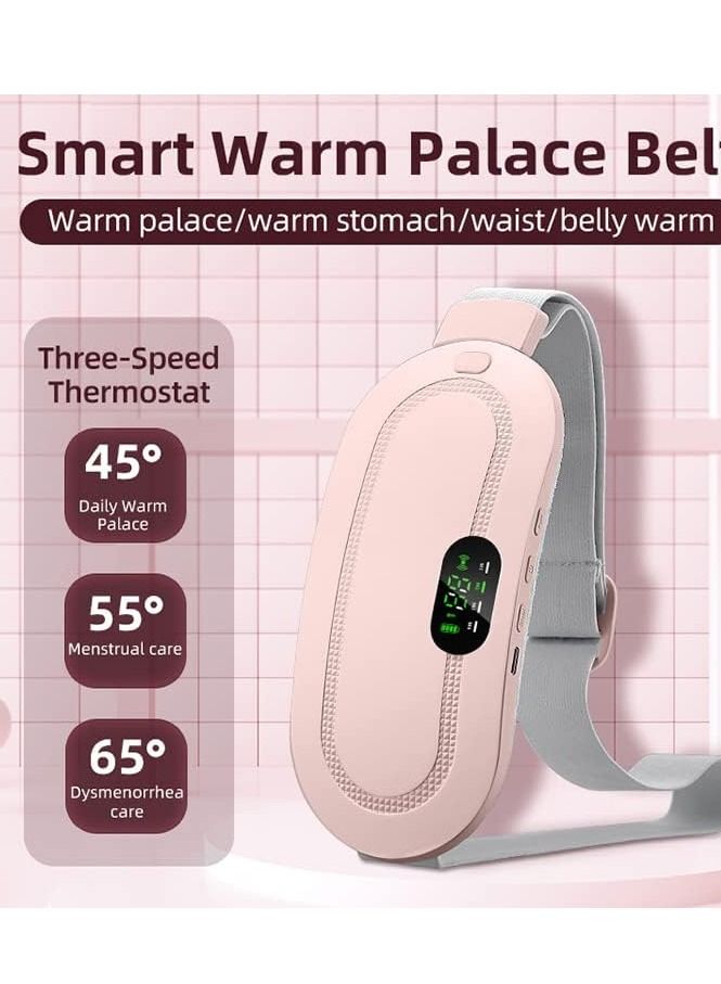 Generic Portable Menstrual Heating Pad, Wireless Back Pain Relief, with 3 Temperature Settings, 4 Massage Modes, and a Digital Display for Women and Girls, powered by a Lithium Polymer Battery.  - Image 3