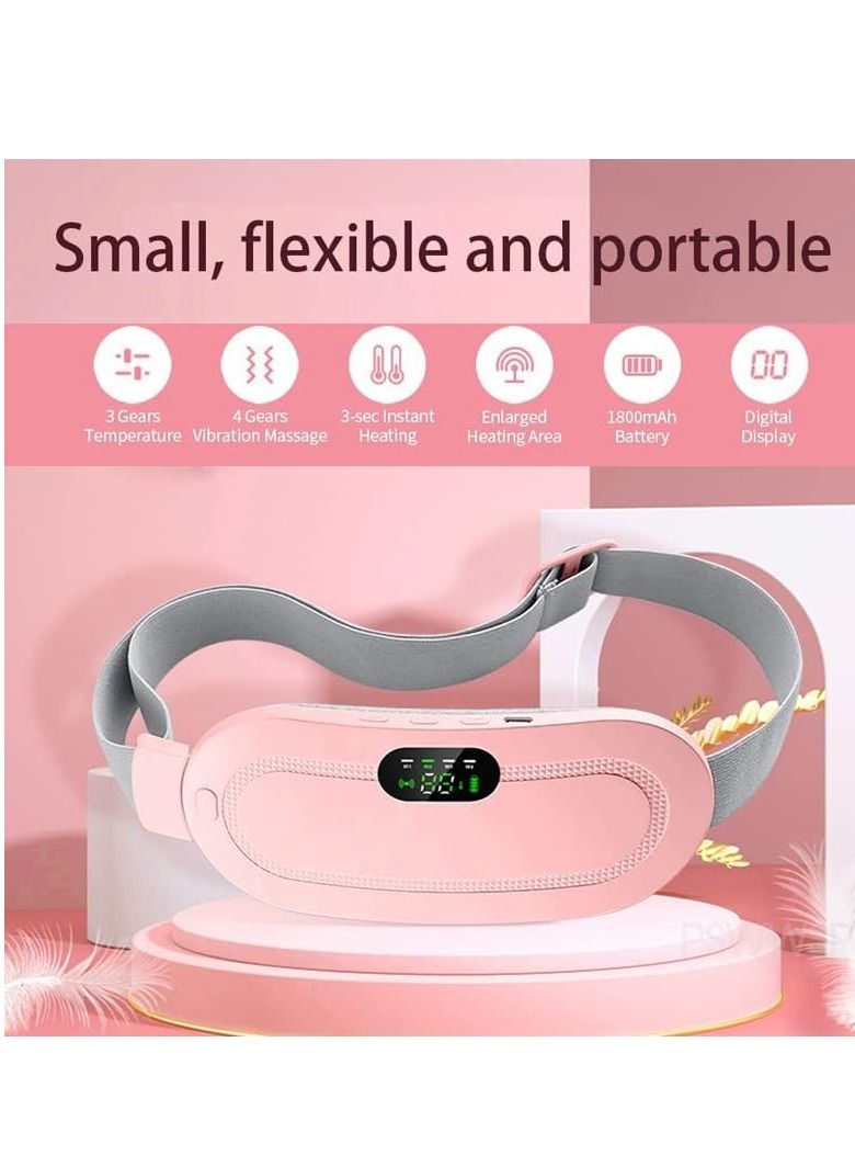 Generic Portable Menstrual Heating Pad, Wireless Back Pain Relief, with 3 Temperature Settings, 4 Massage Modes, and a Digital Display for Women and Girls, powered by a Lithium Polymer Battery.  - Image 2