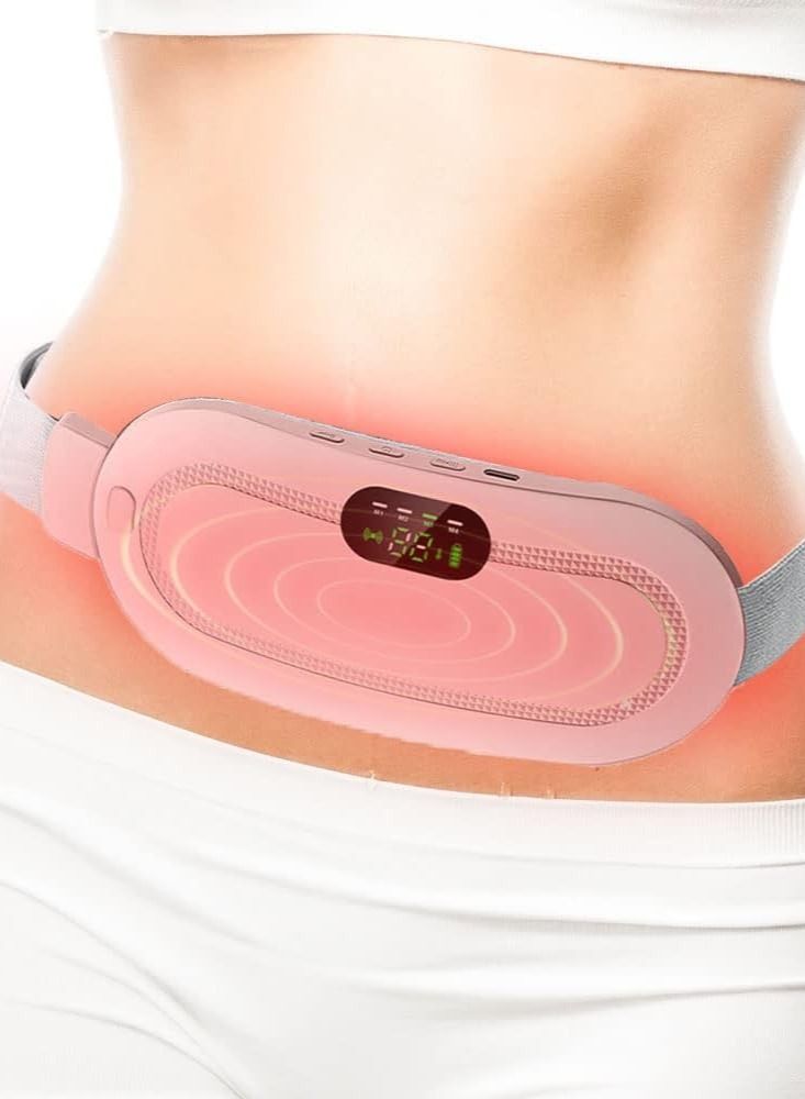 Generic Portable Menstrual Heating Pad, Wireless Back Pain Relief, with 3 Temperature Settings, 4 Massage Modes, and a Digital Display for Women and Girls, powered by a Lithium Polymer Battery.  - Image 4
