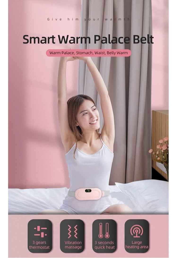 Generic Portable Menstrual Heating Pad, Wireless Back Pain Relief, with 3 Temperature Settings, 4 Massage Modes, and a Digital Display for Women and Girls, powered by a Lithium Polymer Battery.  - Image 5