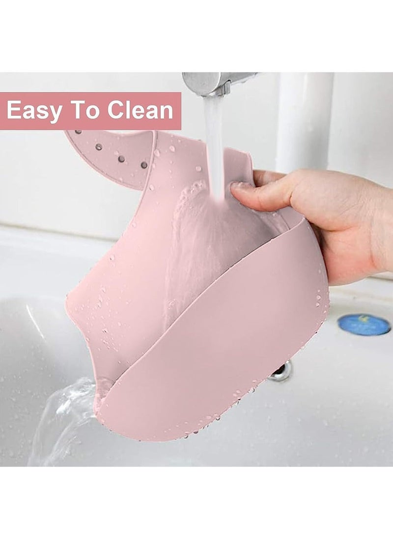 Generic - 8 Pack Baby Feeding Set, Silicone Infant Dinnerware Suction Set, BPA Free Baby Tableware Set with Adjustable Soft Silicone Bib and utensils, for Baby Toddler (Pink) - Image 1