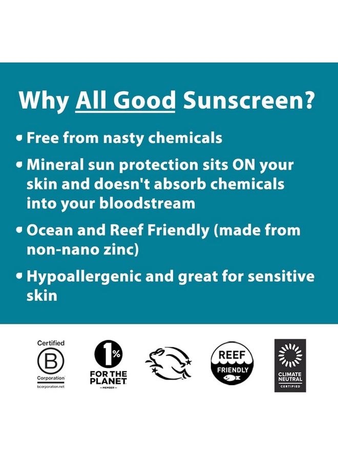 All Good Makes Everything Better - All Good Baby & Kids Sunscreen Lotion For Face & Body Uva/Uvb Broad Spectrum Spf 30 Zinc Oxide Coral Reef Friendly Water Resistant Zinc Shea Butter Coconut Oil Aloe (3 Oz) - Image 1