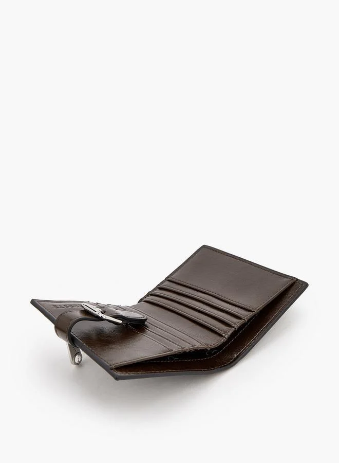 Celeste BROWN Stitch Detail Bi-Fold Wallet With Buckle Accent for Women | Best Price UAE