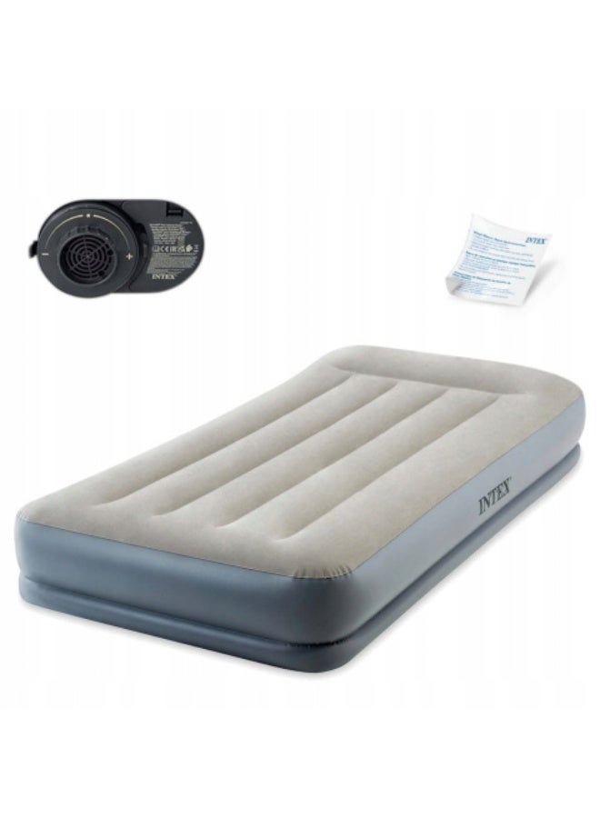 INTEX Velvet Inflatable Mattress with Built-In Air Pump - Image 3