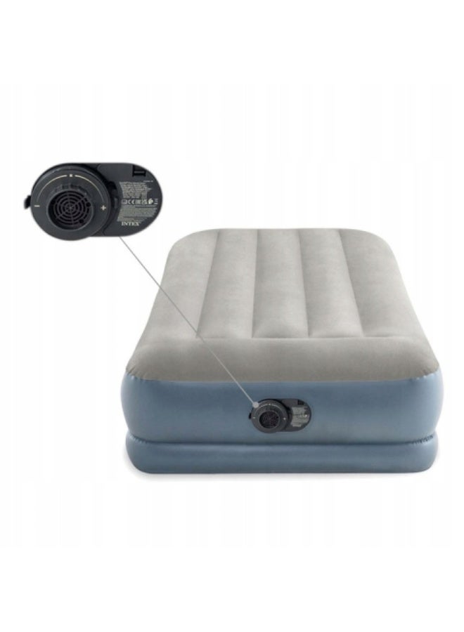 INTEX Velvet Inflatable Mattress with Built-In Air Pump - Image 2