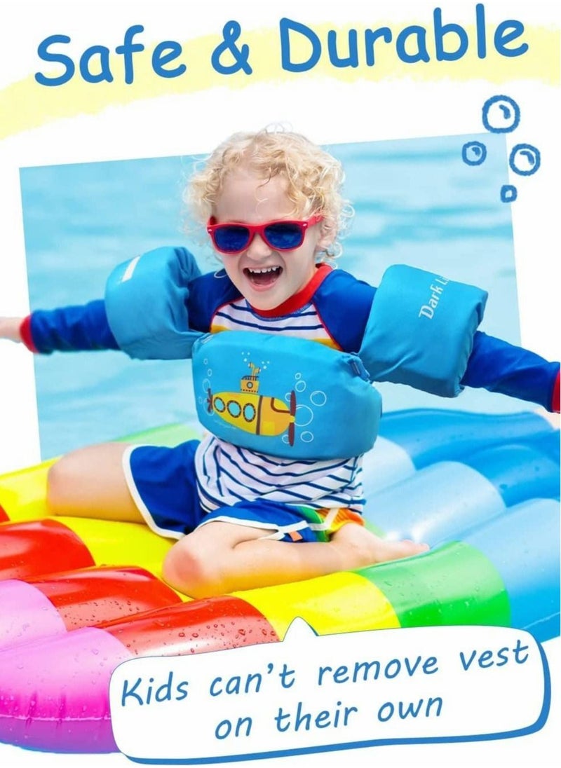 Generic - Toddler Swim Vest, Kids Water Wings Arm Floaties for 30-50 Pounds, Infant Safety Swim Aid Jumper Inflatable, Swim Arm Bands, Float Sleeves Swimming Armbands for Sea/Pool/Beach/Training - Image 1
