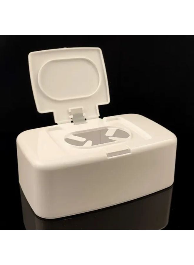 علبة تخزين محمولة للمناديل القابلة لإعادة التعبئة باللون الأبيض لحمل المناديل الورقية للمنزل والسفر - Image 1