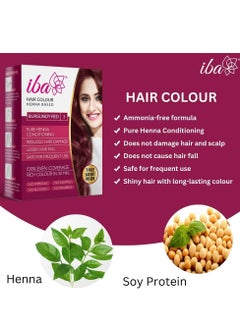 Iba Hair Colour for Women - Burgundy Red, 70g | 100% Pure Henna Based Powder Sachet | Natural Hair Colour & Long Lasting with Conditioning Formula | Reduced Hair Fall & Hair Damage | Shine & Nourish Hair | Free from Ammonia and Other Harmful Chemicals | Herbal Hair Powder for Hair Colour | Burgundy Red Henna - pzsku/Z5B00F1371AB4BDD55A03Z/45/_/1736066309/5b974521-1d42-4db6-8d4b-42de34b571d2