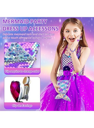 Mermaid Toys for Girls Age 3+,Mermaid Gift Box Set for Girls,New Year Birthday Children's Day Mermaid Gifts Set with Light Up Star Pillow Diary Plush DIY Water Bottle Kits Toys - view 3