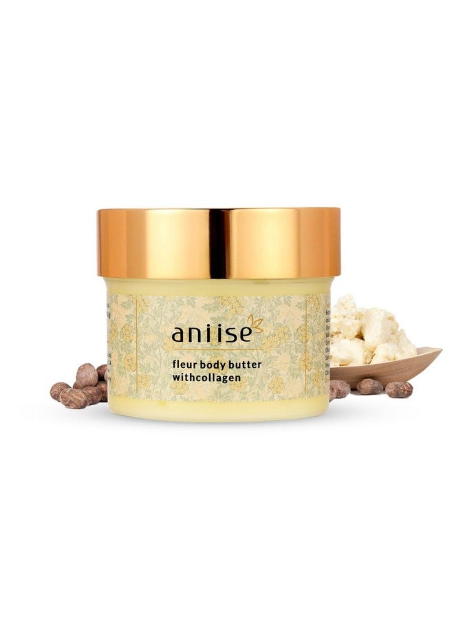 aniise Fleur Body Butter Cream With Collagen For Glowing Brightening Softening Skin Loaded With Coconut & Avocado Oil Moisturizing Body Butter Dry Skin Cream(200G) - Image 1