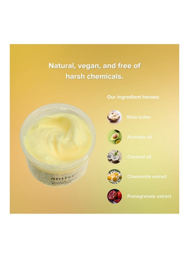 aniise Fleur Body Butter Cream With Collagen For Glowing Brightening Softening Skin Loaded With Coconut & Avocado Oil Moisturizing Body Butter Dry Skin Cream(200G) - Image 4