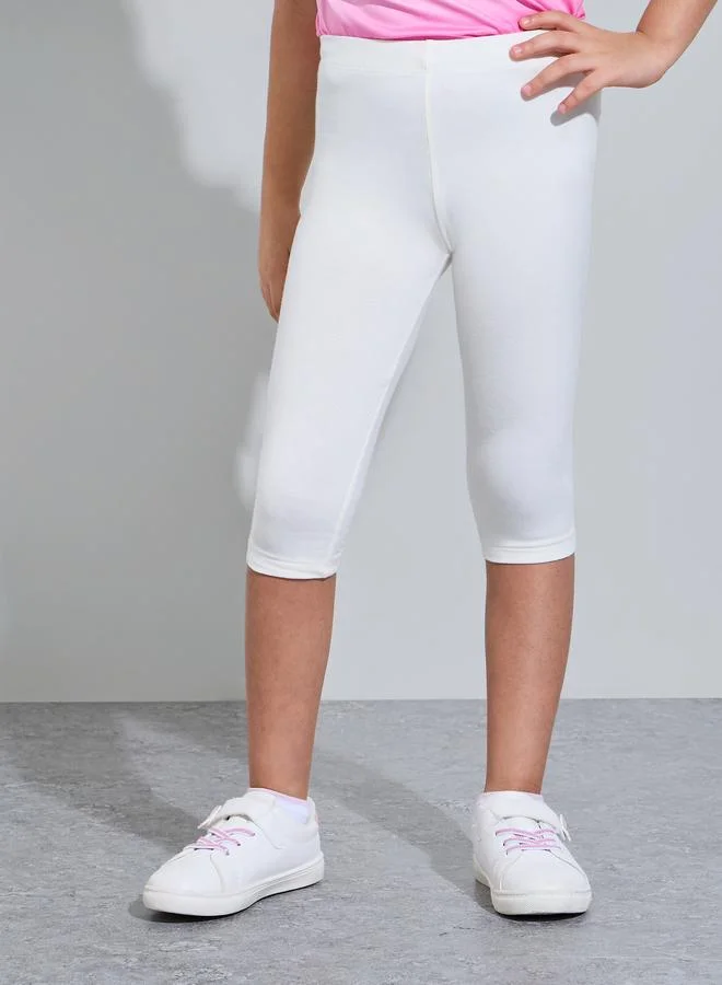 ستايلي Girls Pack of 2 - Cotton Blend Capri Leggings