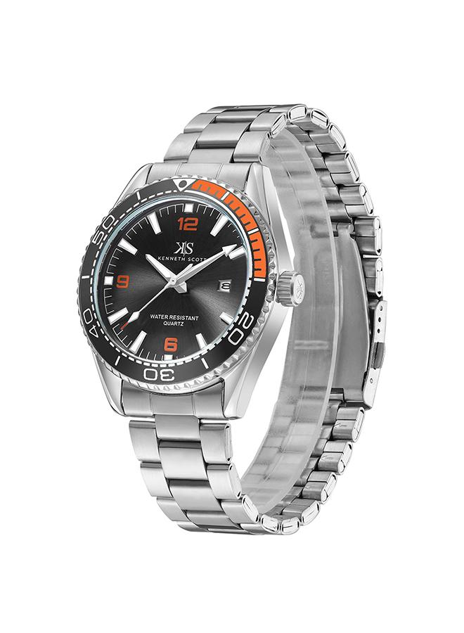 كينيث سكوت ساعة يد رجالية من الستانلس ستيل بعقارب - -  مم - Image 2