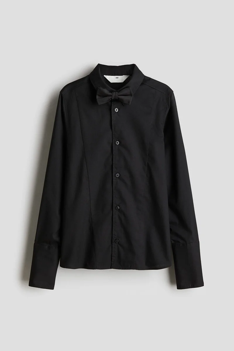 اتش اند ام Tuxedo Shirt And Bow Tie