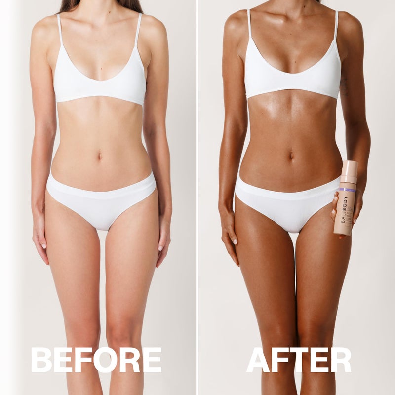 Bali Body موس التسمير الذاتي باللون الأرجواني العميق من بالي بودي - موس التسمير الذاتي بتركيبة قائمة على الأرجواني للحصول على تان داكن ومزيف مع نغمات زيتون - مرطب، تان بدون شمس للبشرة الحساسة - 200 مل / 6.7 أونصة سائلة - Image 3