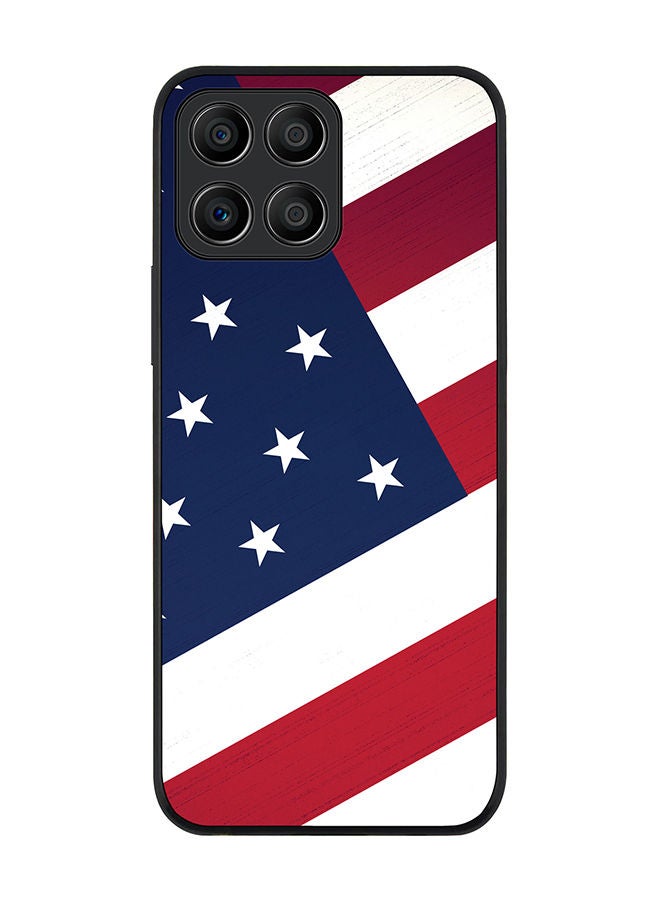 Stylizedd Rugged Black edge case for Honor X8 5G Slim fit Soft Case Flexible Rubber Edges Anti Drop TPU Gel Thin Cover - Flag Of US - Image 1