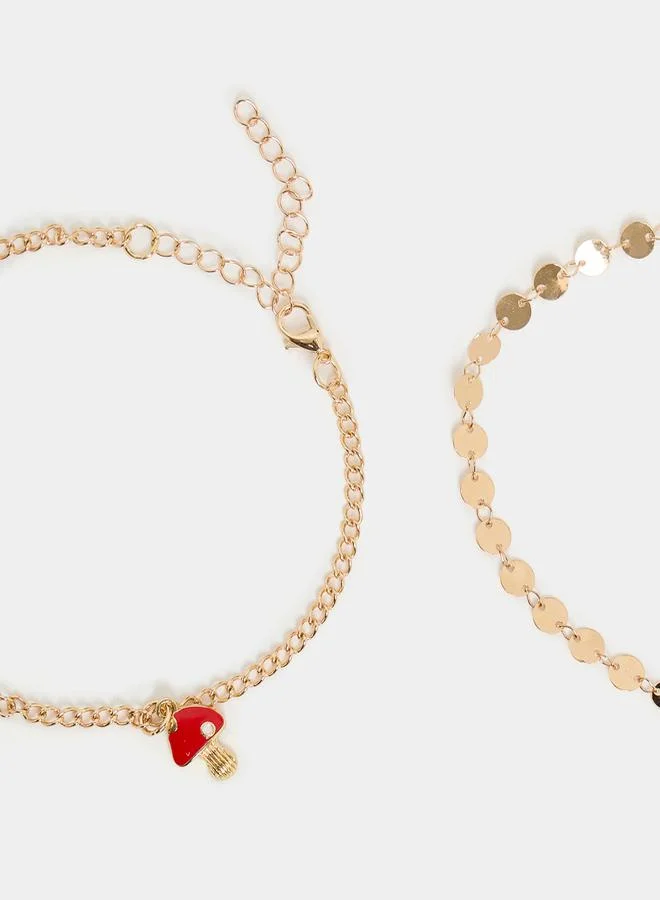 Styli Drop Chain Anklet with Lobster Clasp Closure