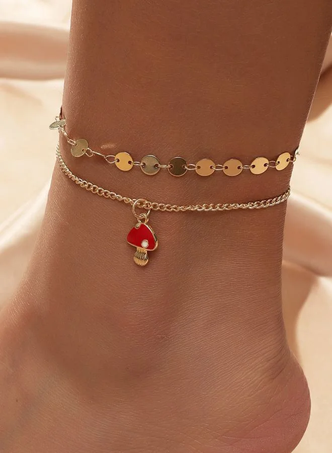 Styli Drop Chain Anklet with Lobster Clasp Closure