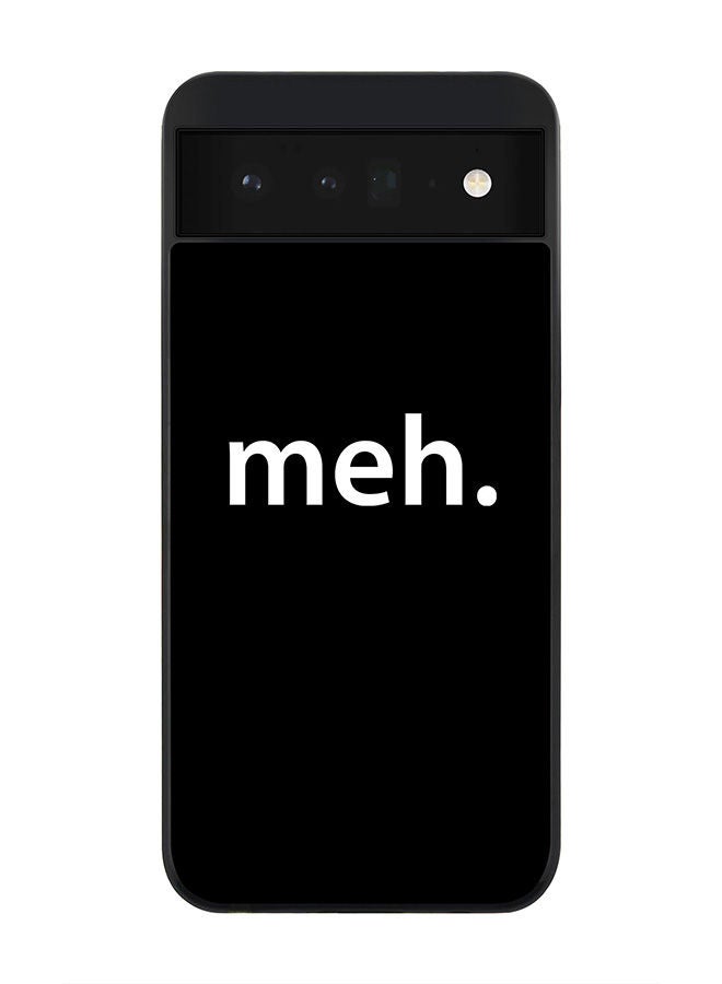 Stylizedd Rugged Black edge case for Google Pixel 6 5G Slim fit Soft Case Flexible Rubber Edges Anti Drop TPU Gel Thin Cover - Meh - Image 1