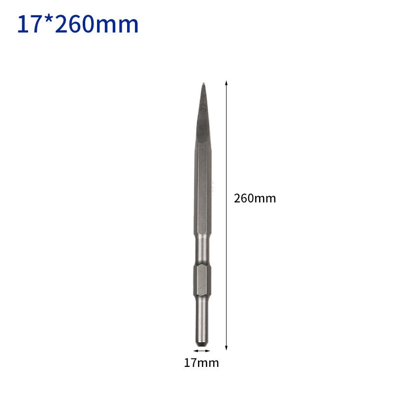 Hexagon handle chisel HEX electric pick impact drill tip flat chisel widening chisel cement Stone Wall Wall concrete shovel 17X260 tip 17X260 tip