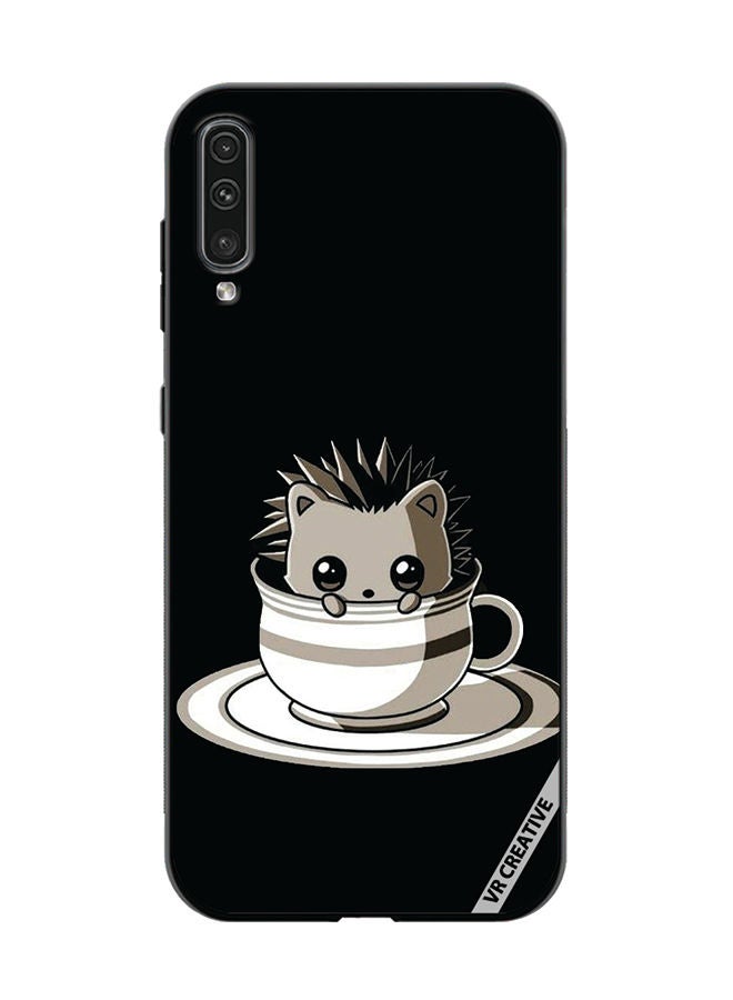 VR CREATIVE Protective Case Cover For Samsung Galaxy A70/A70s Cat In A Cup Design Multicolour - Image 1