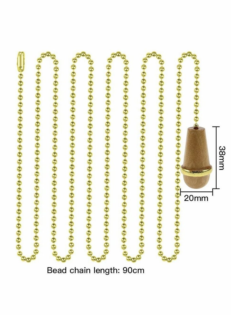 Y&D Wooden Handle Pull Chains, 3 Pcs Light Chain, Fan Chain - Image 2