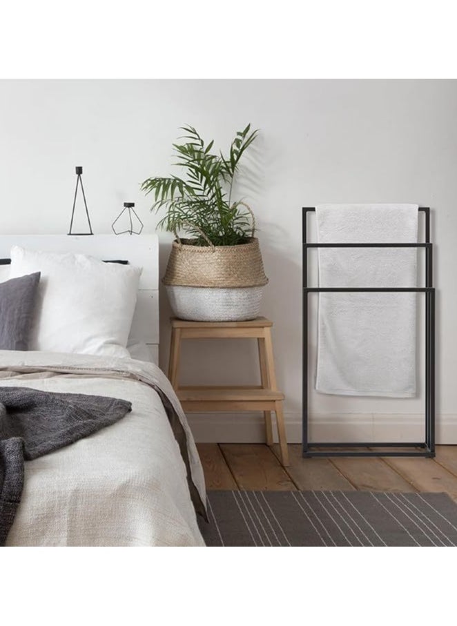 3-Tier Freestanding Towel Rack, Multifunctional Drying Rack, Metal Scarf Rack, for Bedroom, Living Room, Bathroom ﻿