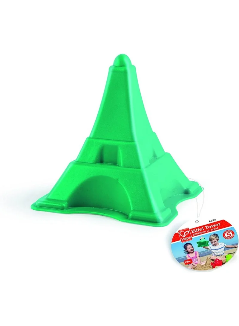 هيب Hape Eiffel Tower Sand Shaper Mold Toy For Toddlers, Sand And Beach Toys for Kids, Durable Plastic Mold For Beach Sand, Green Color, Ages 18 Months and Up